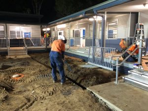 groundwork for new modular classrooms